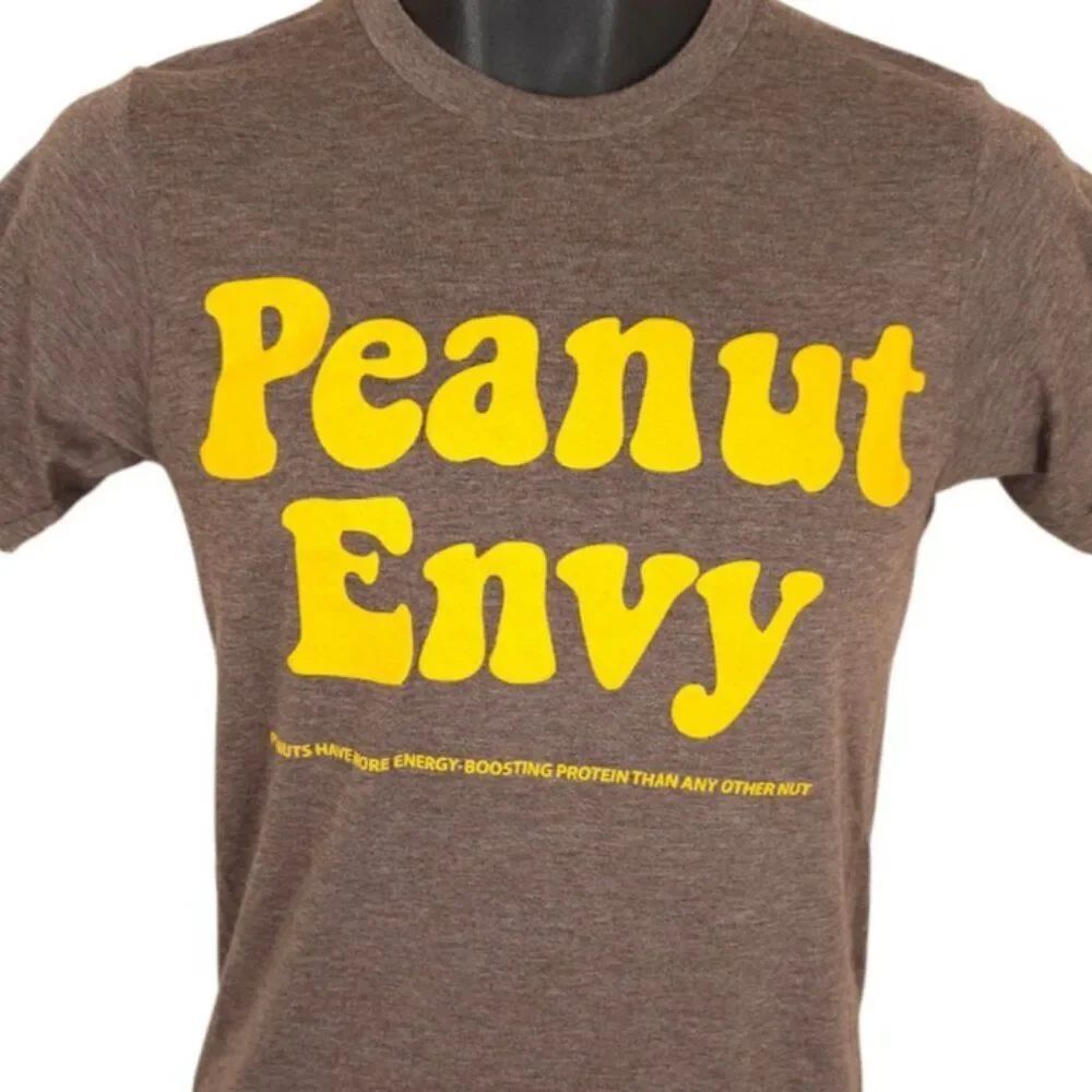 Peanut EnvyโT Shirt Mens Size Small Brown National Peanut Board Snack Tee